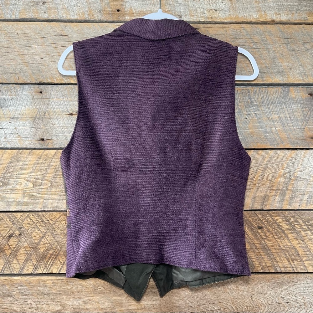 VTG Roughrider by Circle T Womens Sz Med Western Vest Southwest Aztec Purple - Picture 5 of 9